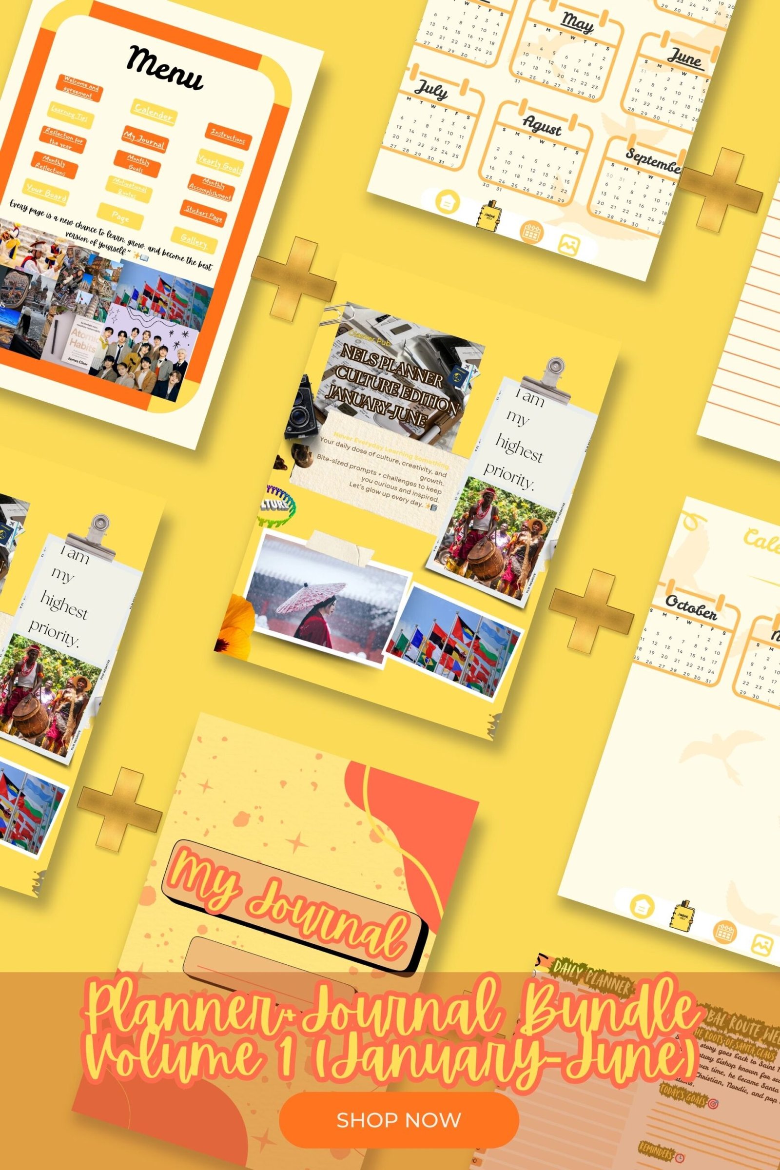 Digital NELS Culture Planner Volume 2 (July–December) | Hyperlinked Planner + Journal Bundle